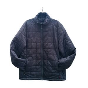 Lands End‎ Mens size M/T 38-40 Black Quilted Gorpcore puffer Jacket Grungecore